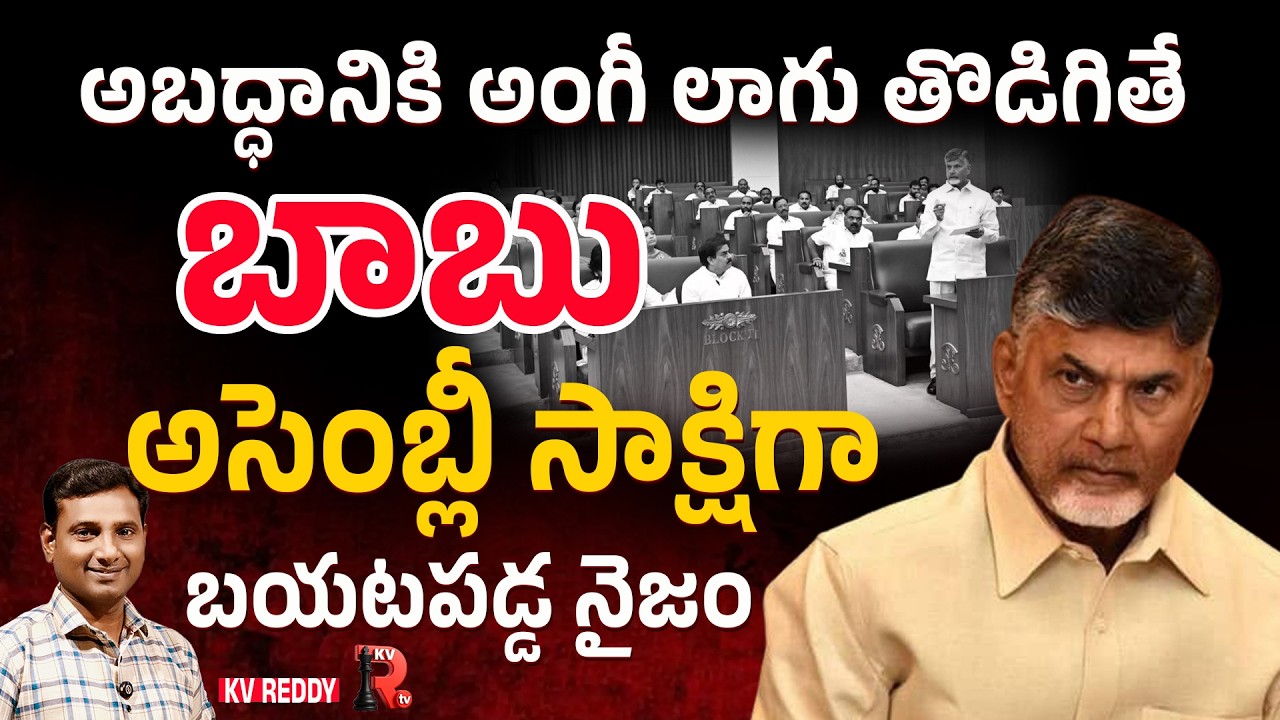 అసెంబ్లీ సాక్షిగా బయటపడ్డ బాబు నైజం | Kv Reddy Analysis about chandrababu comment in assembly
