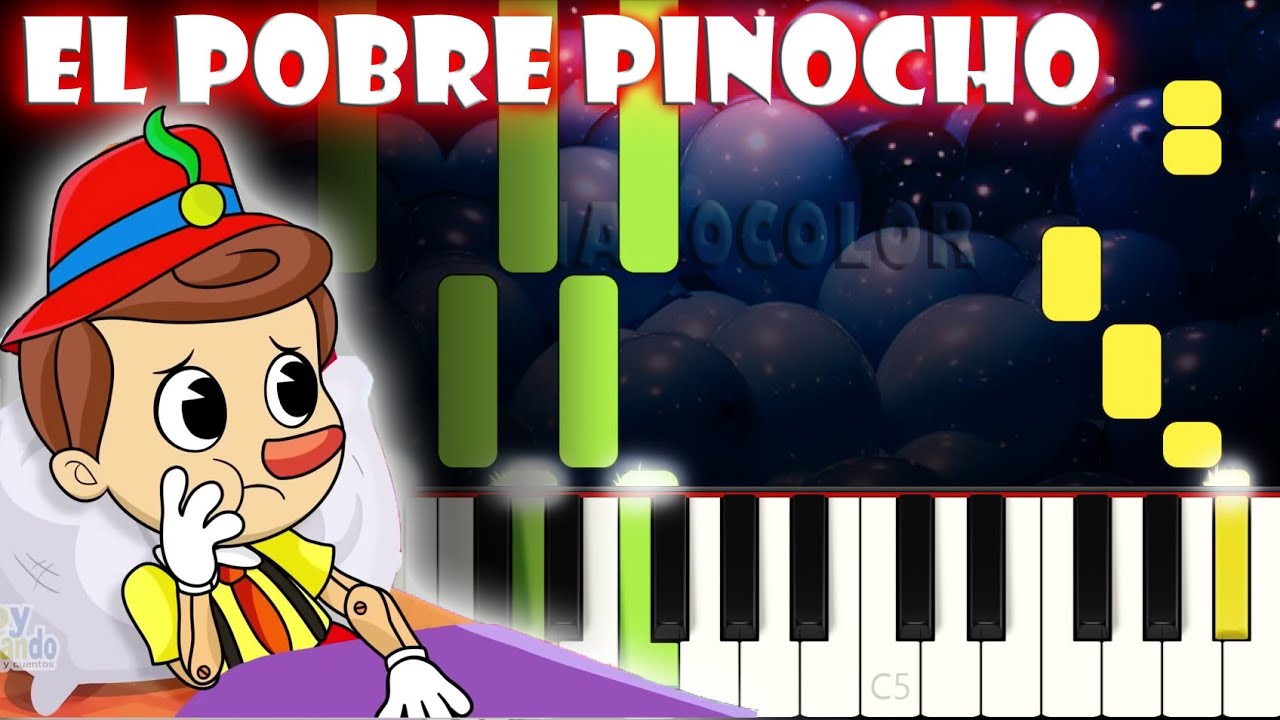 El Pobre Pinocho | Piano Cover | Tutorial | Karaoke