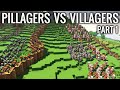 Minecraft  pillagers vs villagers  part 1