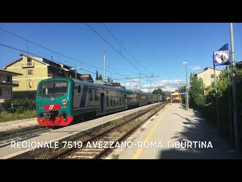 Treni regionali incrocio a Tagliacozzo / Italian regional train in Tagliacozzo (Abruzzo)