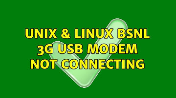 Unix & Linux: BSNL 3G USB modem not connecting