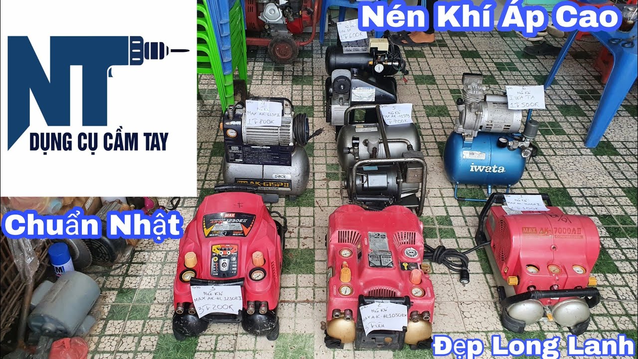 Nén khí Áp Cao nội địa Nhật điện 110v | Chạy Im ru | Ngày 24/09/2020 | LH 0914711438