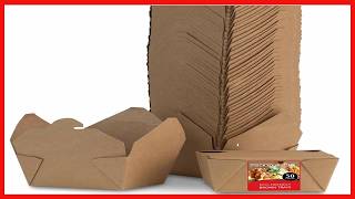 Eco-Friendly Kraft Brown Take Out Boxes Fresh Leak-Proof and Microwave Safe