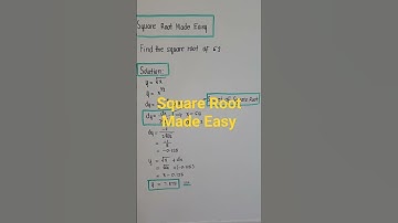 Square root made easy @ProfDavidJDelosReyes #squareroot #differential
