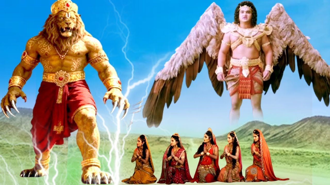 जब गरुड़ से मिलने स्वयं चलकर आये नरसिंघ अवतार विष्णु | Garud Katha @merekanha905