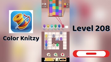Color Knitzy Level 208 Walkthrough | Step-by-Step Guide 🧶✨ | SolutionGuruji