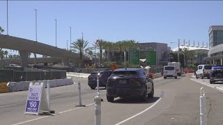 Arrivals roadway connecting terminals at San Diego airport to close for construction