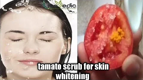 get fair skin glowing..🙄 skin remove dark spots by.tamato facial scrub  .