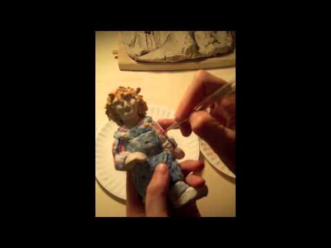 Painted Clay Sculpture
