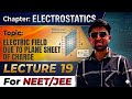 Electric field due to plane sheet of charge|electrostatic lecture 19|physics for class 12th|NEET|JEE