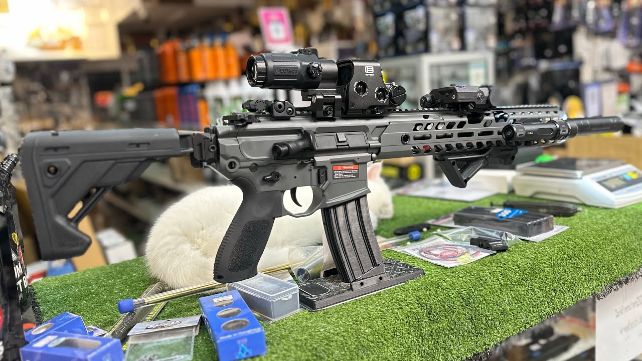 SIG SAUER MCX บอดี้5.56 ปืนบีบีกันรุ่น💥จัดเต็มระบบ+แต่งสวยงาม+แต่งทนทึก+แต่งแม่นยำ+แต่งแรง500fps+++