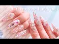 [셀프네일E:Yo]💎원석 핑크 네일💗 Gemstone Pink self nails