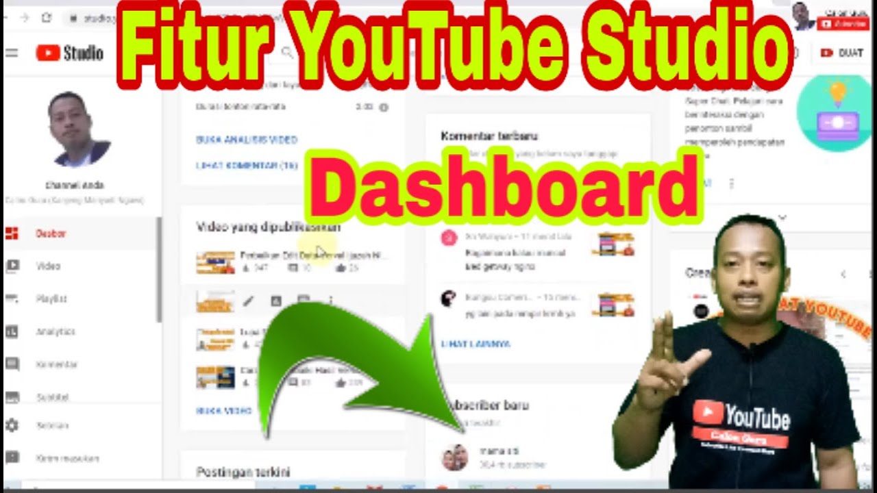 Cara Masuk Akun Youtube Studio Dan Fitur Youtube Studio Dashboard Untuk Youtuber Pemula | Calon Guru - Youtube