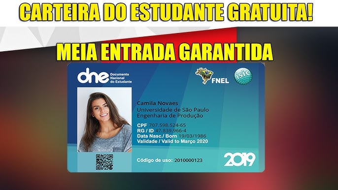 Carteira Nacional dos Estudantes - Documento do Estudante 2023 Carteirinha  de estudante 2023 a carteirinha oficial da Meia-entrada