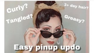 Quick pinup Updo with Victory roll
