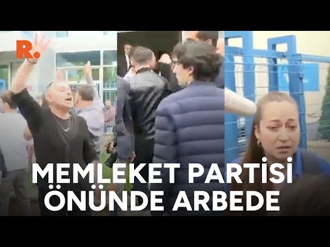 Muharrem İnce'nin adaylıktan çekilmesinin ardından Memleket Partisi önünde arbede