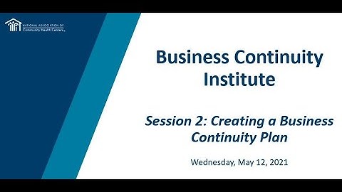 Creating a Business Continuity Plan