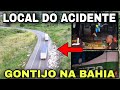 Local do acidente com ônibus da Gontijo e carreta no Sul da Bahia