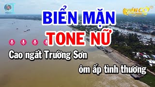 Karaoke Biển Mặn Tone Nữ ( F#m ) Nhạc Sống Tuấn Cò