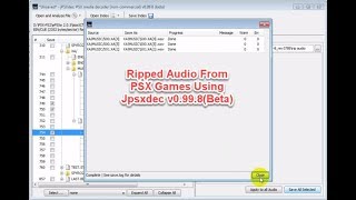 How To Rip  From PSX Games Using Jpsxdec v0.99.8(Beta) Resimi