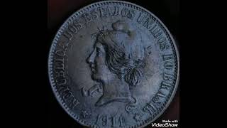 1911 Brasil 2.000 Reis, valor da moeda e preço raro.