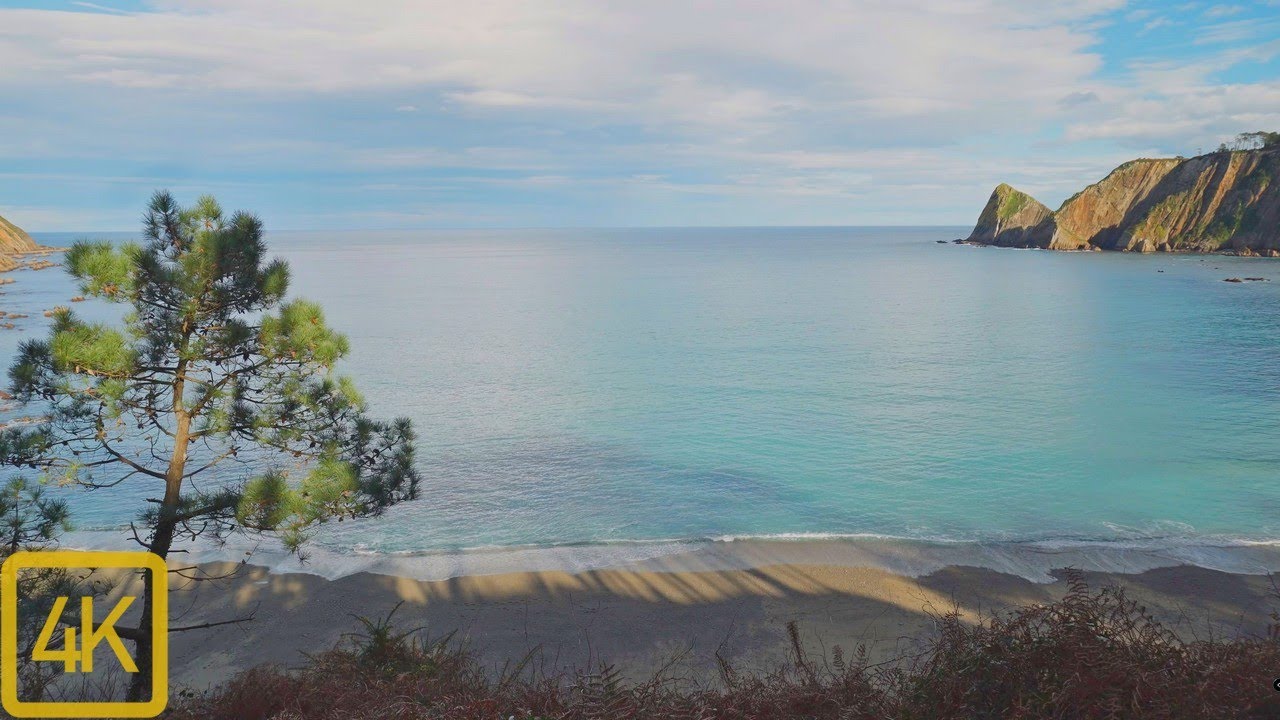 Playa de Oleiros y Área Recreativa, Cudillero. Asturias. 4K.