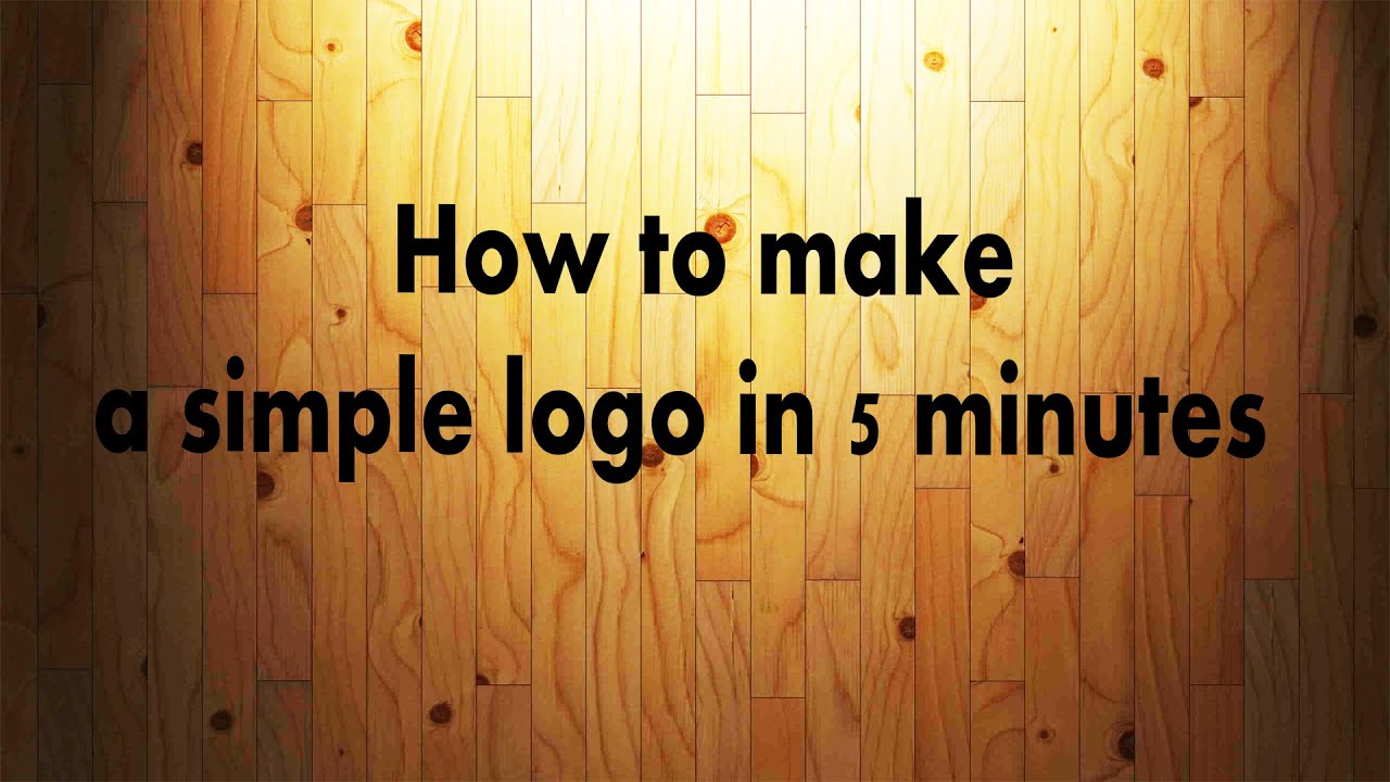 How to make a professional logo in 5 minutes - YouTube
