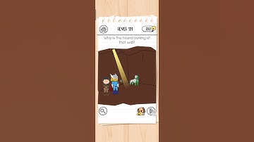 Braintest 3 Level 121 Why is the hound barking at that wall? #trending #braintest3 #viral #shorts