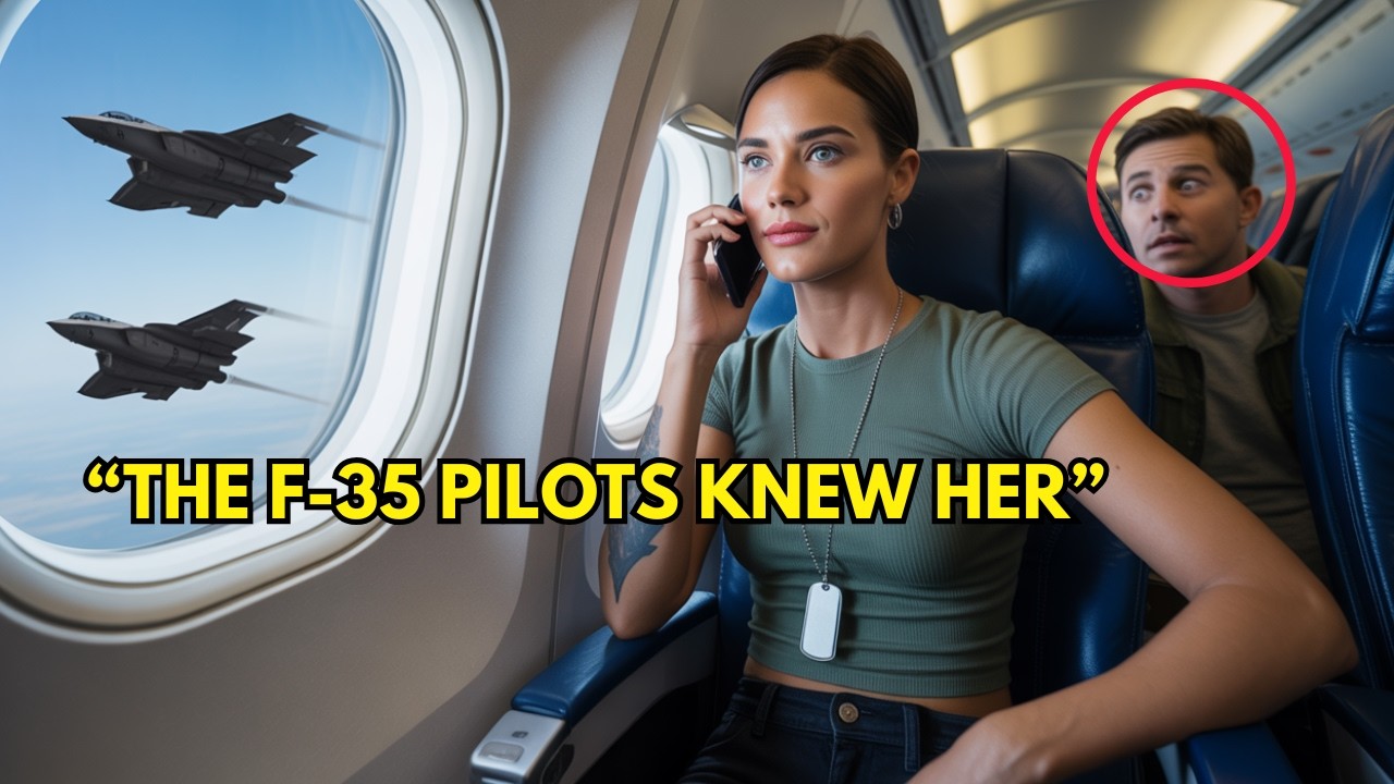 “She Was Just a Veteran in 25C — Until the F-35 Pilots Stood at Attention”