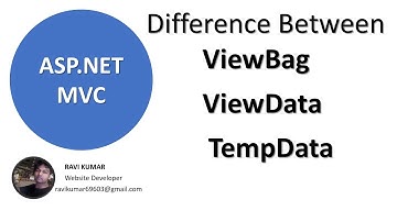 Difference Between View Data, View Bag, and Temp Data in MVC. (Interview questions)