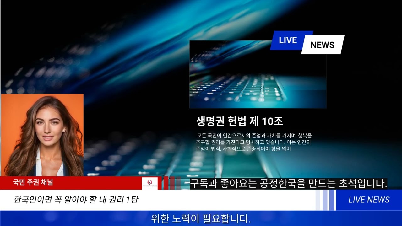 내 권리는 내가 지킨다. 헌법제 10조 : 생명권  Constitution Article 10 Right to Life