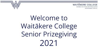Waitākere College Senior Prizegiving 2021