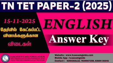 TET PAPER II (2025-2026) - English - Answer Key