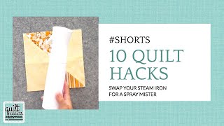 10 Hacks for Better Quilting Part 9! Swap your steam iron for spray mister ... #SHORTS