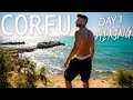 HIKING THE CORFU TRAIL | Greece: Issos Beach, Kavos Beach, Lake Korission | Corfu Travel Vlog: Day 1