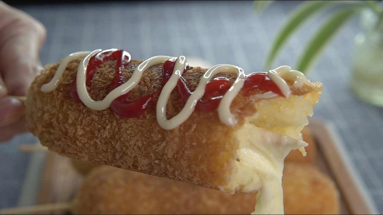 Crispy Cheese Potato Hot Dogs Easy to make Recipe by MeAnnie YouTube