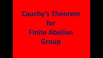 Group Theory || Cauchy