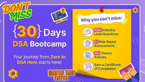30 Days DSA Bootcamp | Master Data Structures & Algorithms for Placements & Coding Interviews