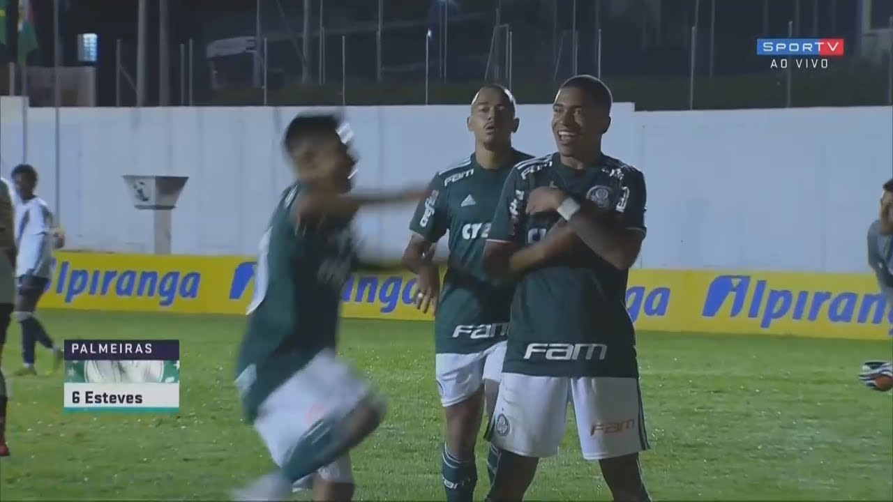 football score Lucas Esteves - 30.11.2018 - Palmeiras 4 x 2 Vasco - Copa Ipiranga Sub-20 - 1ª Rodada