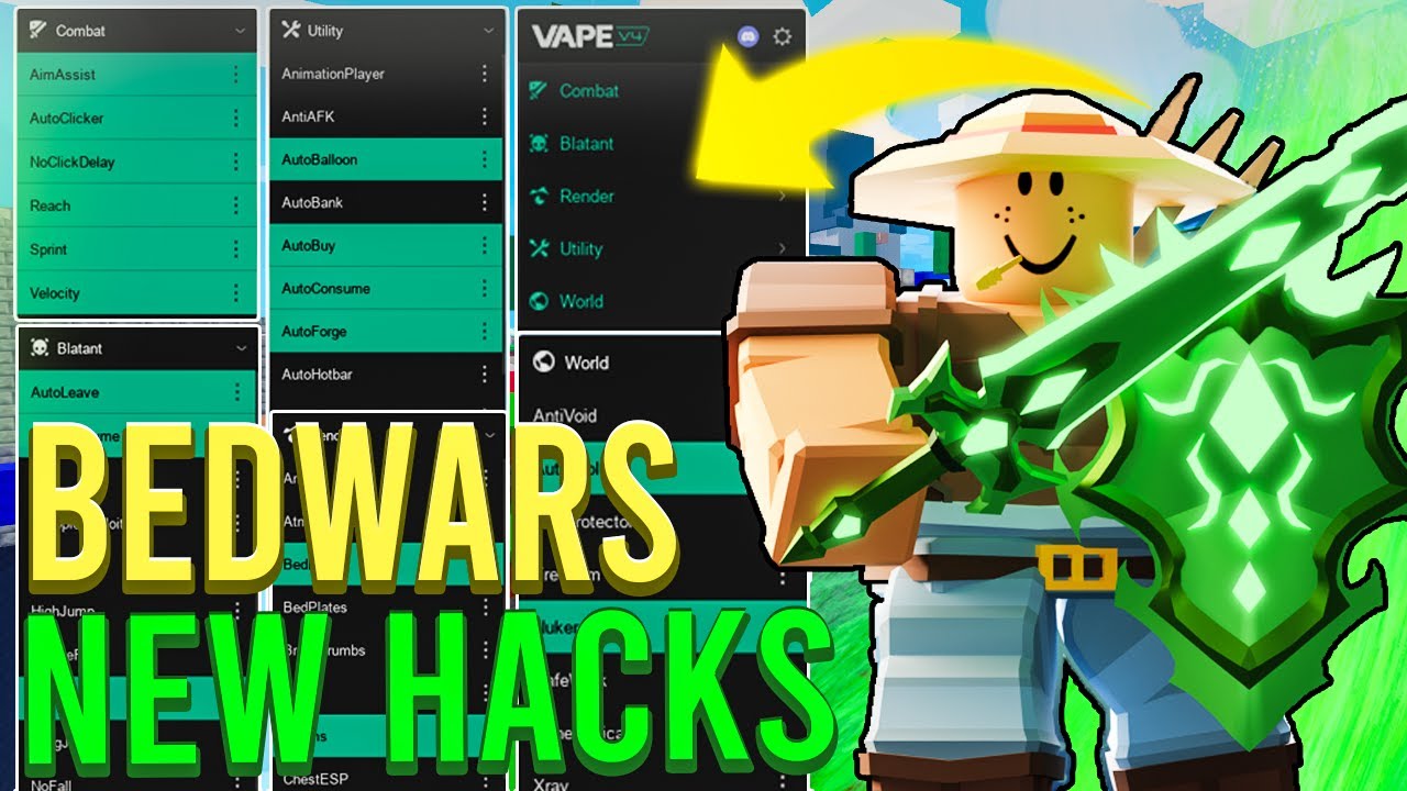 Roblox Bedwars HACK - Vape Bedwars Script v4 - CHEATERMAD