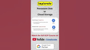 Persistent Disk OR Cloud Storage? ⚖️ | Which One to Use in GCP?  #implovate #gcp #googlecloud