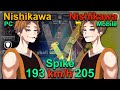 The Spike. Volleyball 3x3. Nishikawa PC vs Nishikawa Mobile. Who is stronger. Spike 205 km/h