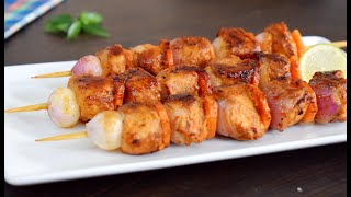 বারবিকিউ চিকেন সাসলিক (চুলায় তৈরী) || B.B.Q Chicken Shashlik recipe