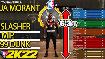 NEW GLITCHED JA MORANT BUILD NBA 2K22! BEST SLASHING PG IN THE GAME