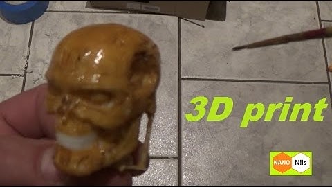 GOLDEN Terminator T-800 Head from 3D printer (painted)
