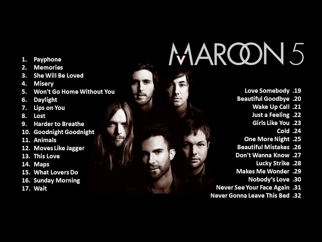 Maroon 5, Kumpulan Lagu Lagu Terbaik class=