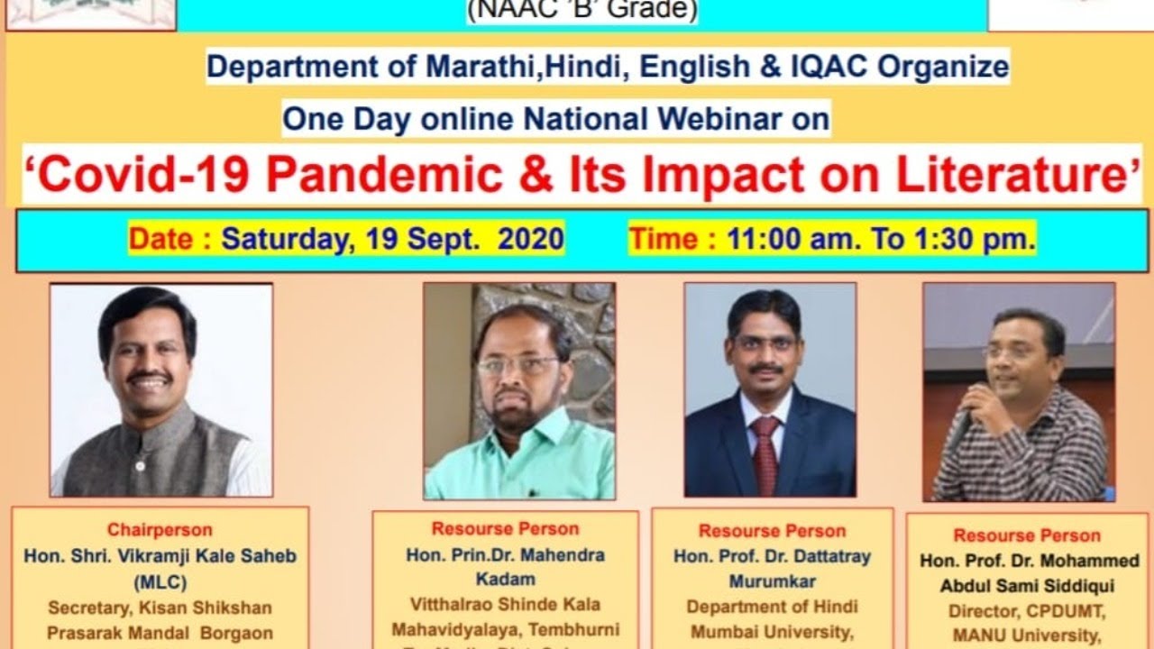 Online National Webinar on " Covid-19 Pandemic & Its Impact on