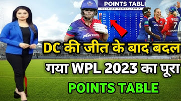 WPL Points Table 2023 - DC की जीत के बाद बदल गया wpl का पूरा पॉइंट्स टेबल |