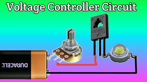 Make a Voltage Conntroller Circuit Using 13003 Transistor.