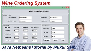 Java Netbeans Tutorial | Wine Ordering System
